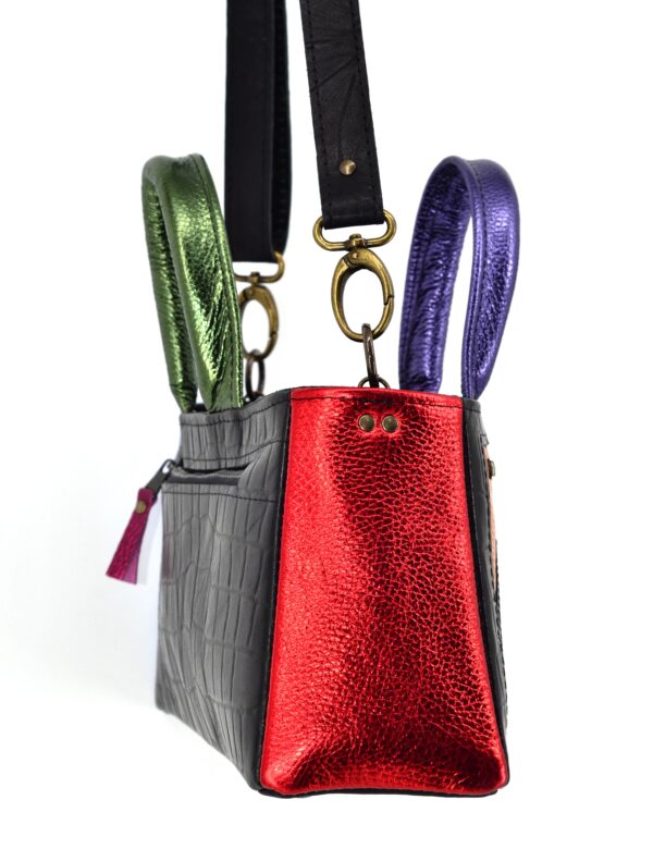 Multicolor metallic handtas - Afbeelding 3