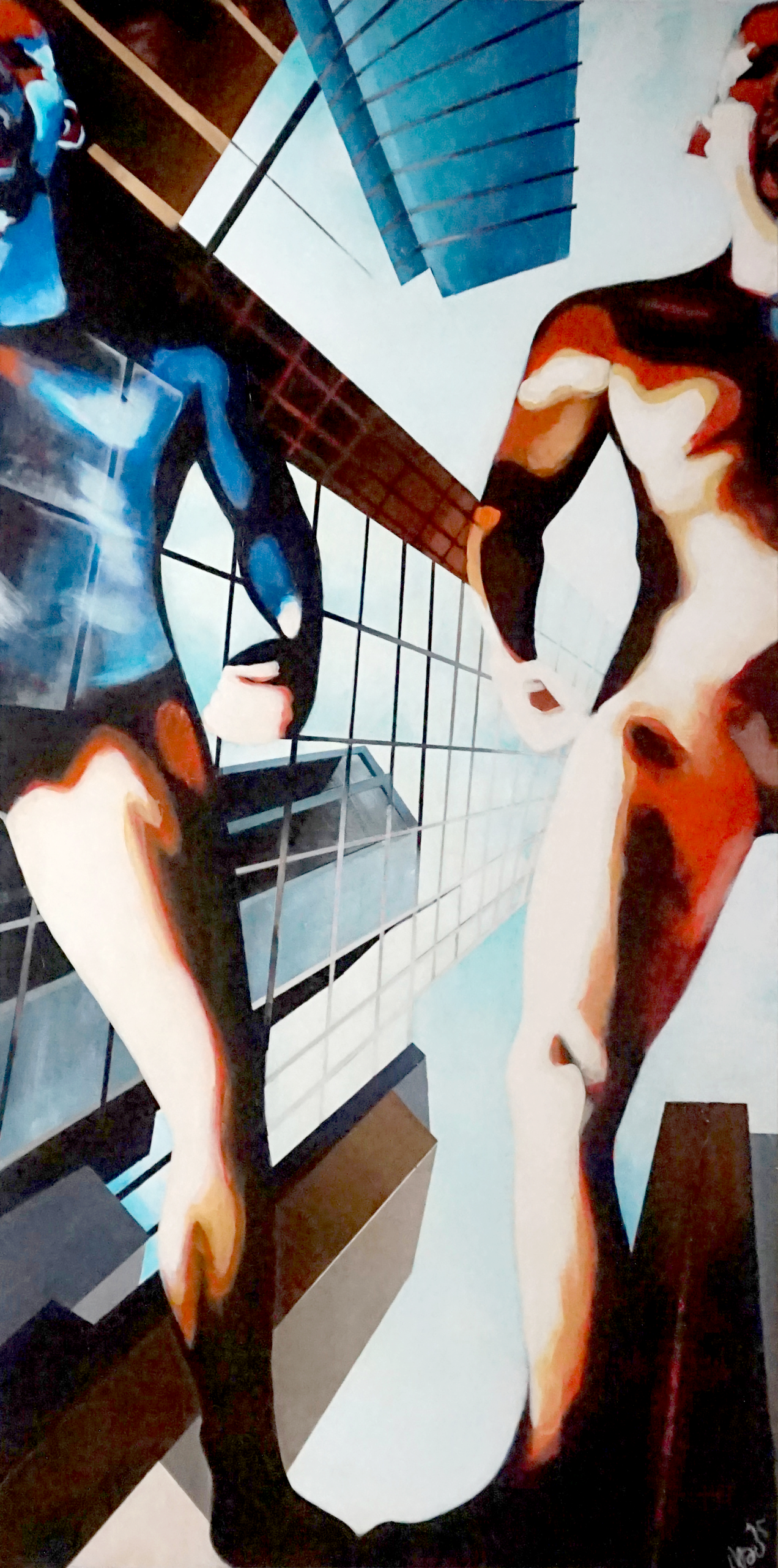 Metropolieten - acryl op canvas - 100 x 200 cm- 2015